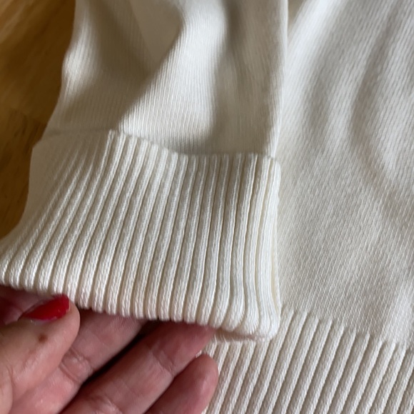 Bisou Bisou Cold Shoulder Cream Sweater - Picture 8 of 13